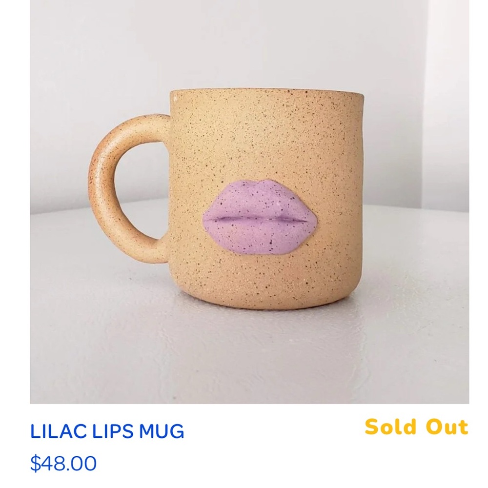 Bowl Cut Ceramics - Lilac Lips Mug